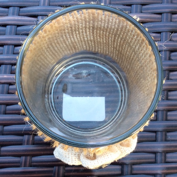 Kirkland Signature Accents Kirklands Glass Burlap Votive Candle